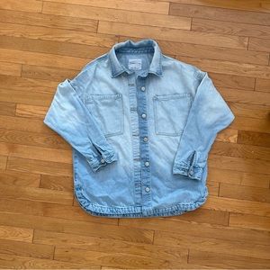 Denim jacket with curved detail - oversized